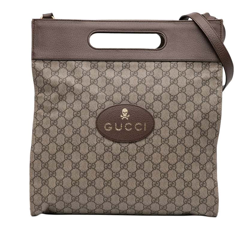 Gucci GG Supreme Neo Vintage Soft Tote Brown Canvas Very good condition - Front View
