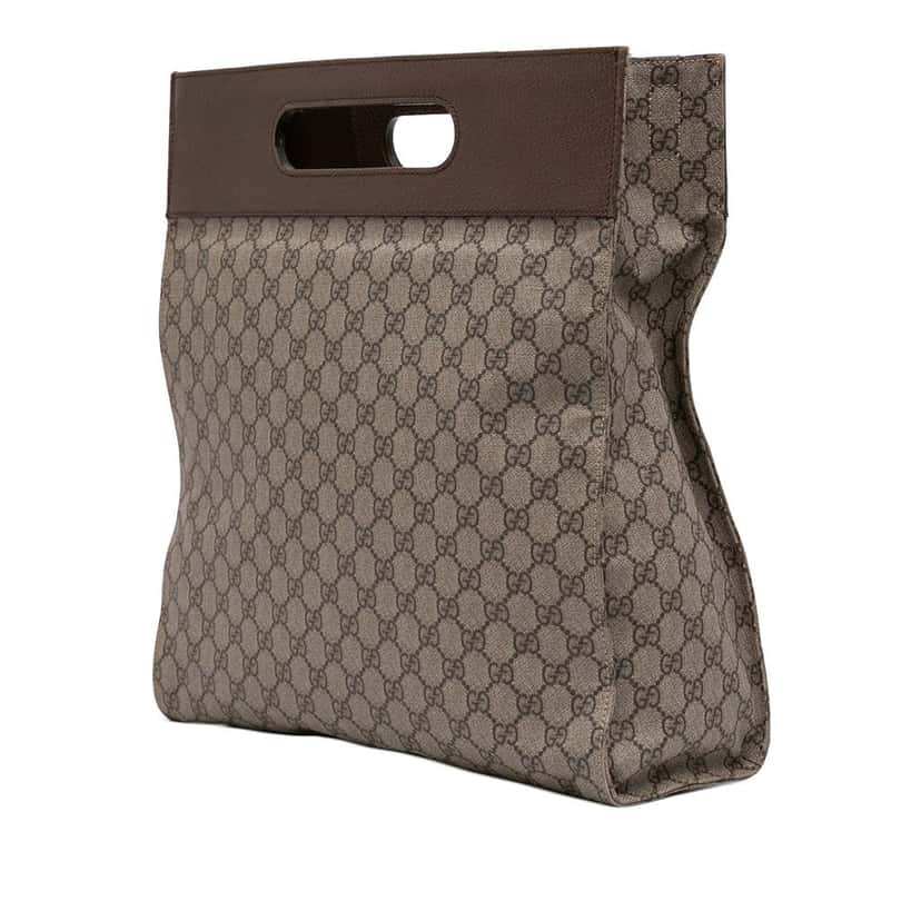 Gucci GG Supreme Neo Vintage Soft Tote Brown Canvas Very good condition - Back View