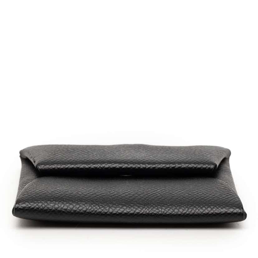 Hermès Epsom Bastia Change Purse Black Leather Good condition - Inside View