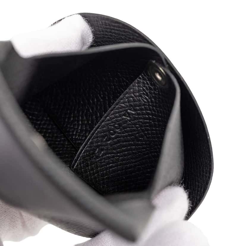 Hermès Epsom Bastia Change Purse Black Leather Good condition - Box View