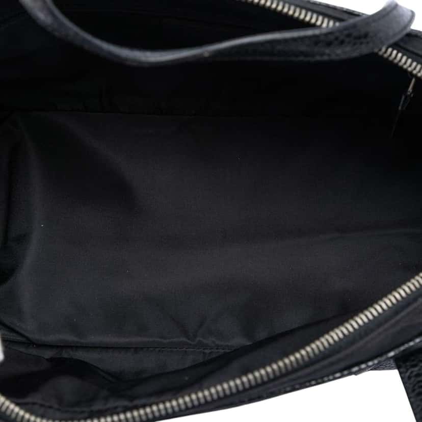 Dior Nylon and Calfskin Bow Handbag Black Very good condition - Model View