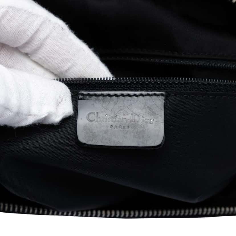 Dior Nylon and Calfskin Bow Handbag Black Very good condition - Box View