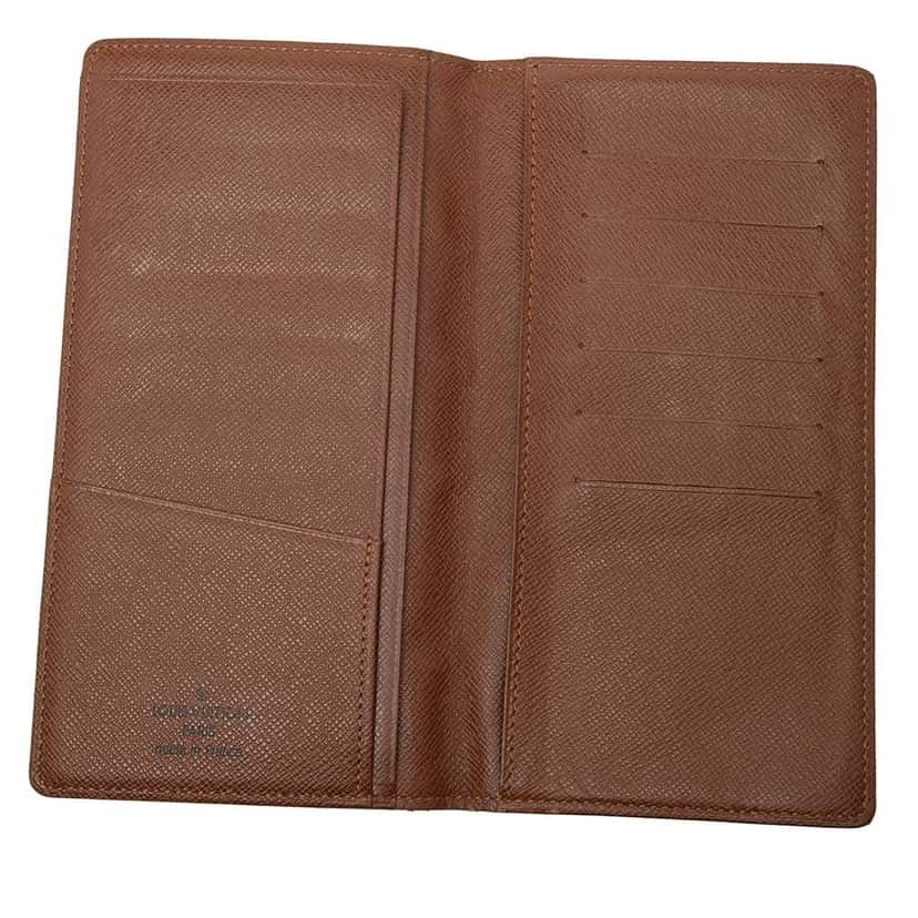 Louis Vuitton Monogram Brazza Long Wallet Brown Very good condition - Model View