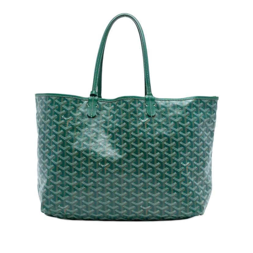 Goyard Goyardine Saint Louis PM Green Canvas Very good condition - Front View