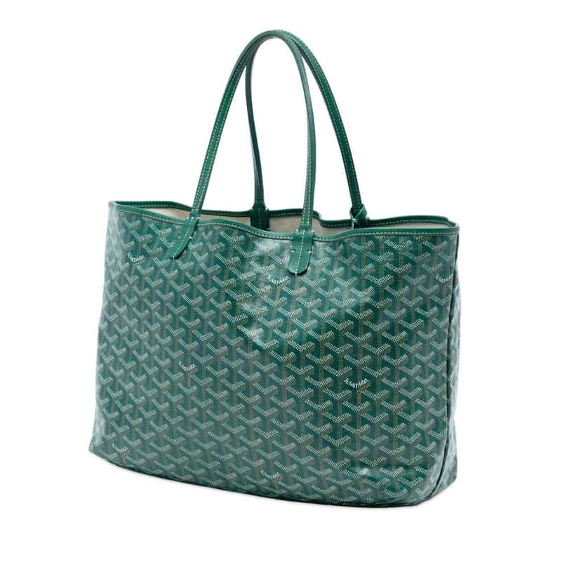 Goyard Goyardine Saint Louis PM Green Canvas Very good condition - Back View
