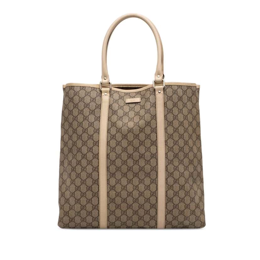 Gucci GG Supreme Joy Vertical Tote Brown Canvas Very good condition - Front View