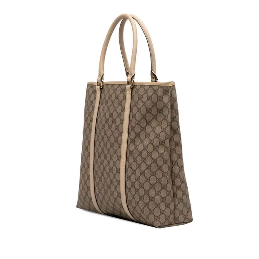 Gucci GG Supreme Joy Vertical Tote Brown Canvas Very good condition - Back View
