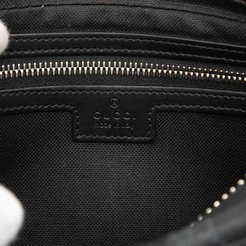 Gucci Small GG Supreme Web Belt Bag Black Canvas Very good condition - Box View