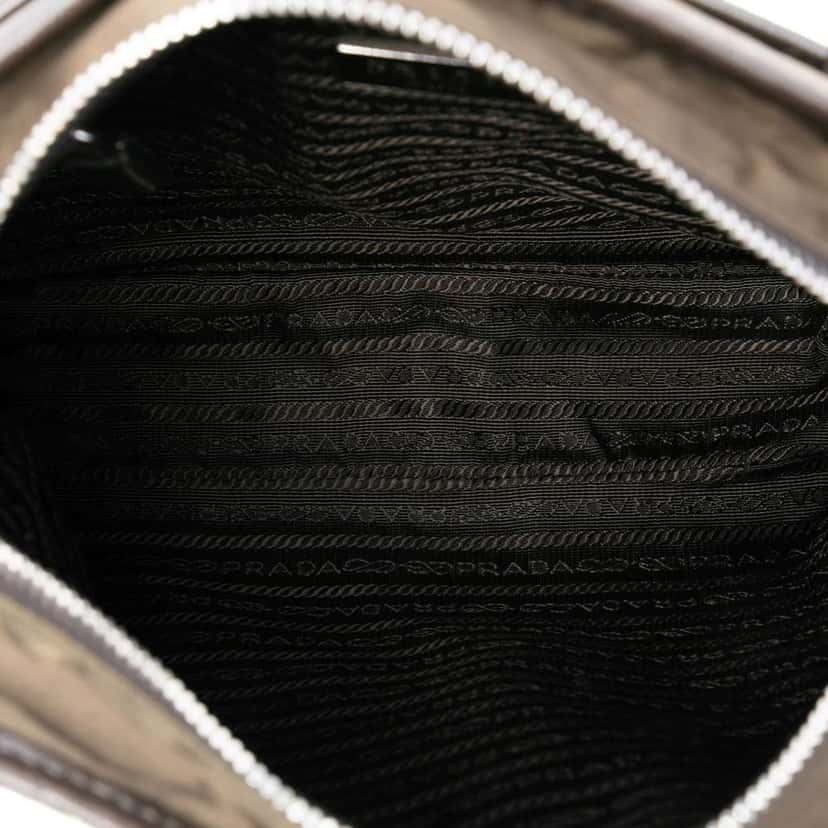 Prada Tessuto Zip Top Crossbody Brown Very good condition - Model View