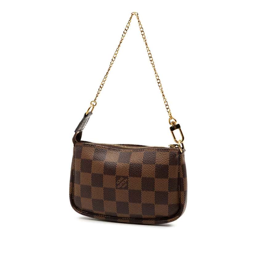Louis Vuitton Damier Ebene Mini Pochette Accessoires Brown Very good condition - Back View