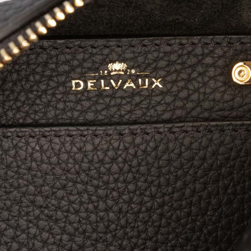 Delvaux Nano Taurillon Soft Leather Cool Box Satchel Black Leather Very good condition - Box View