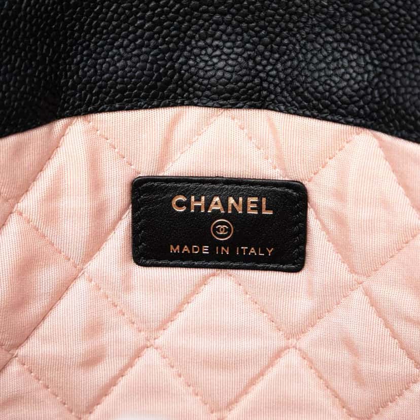Chanel Paris Cuba Quilted Caviar Thread Around Envelope Clutch Black Leather Very good condition - Box View