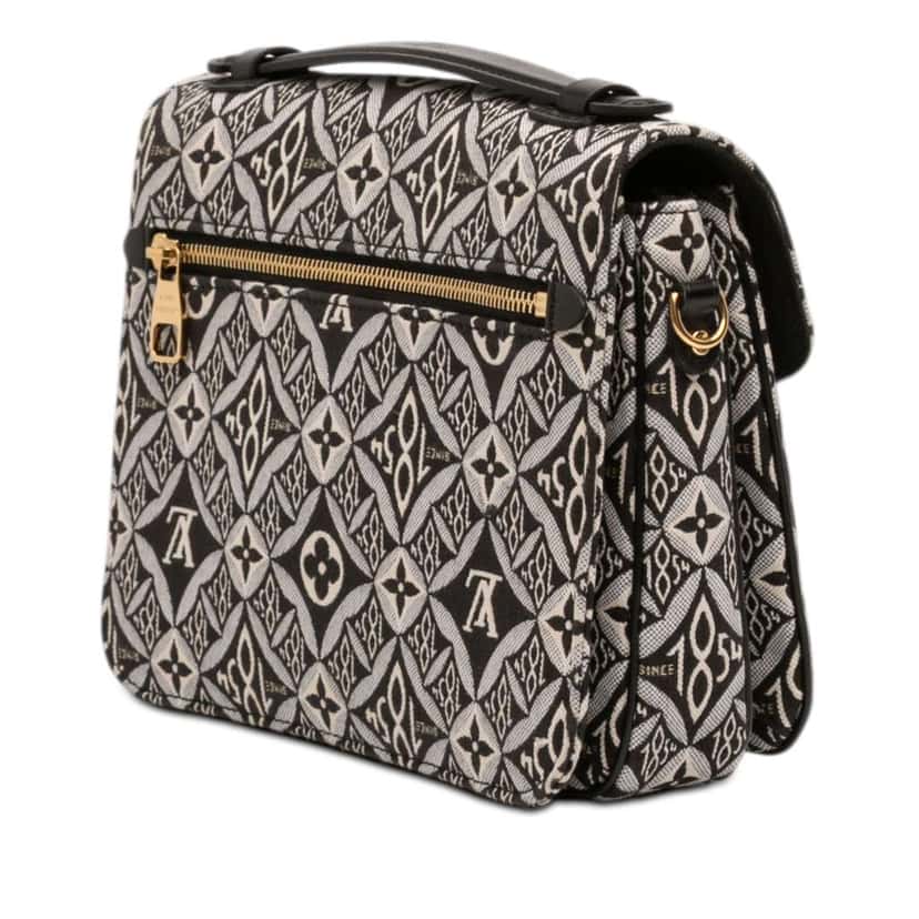 Louis Vuitton Monogram Jacquard Since 1854 Pochette Metis Black Canvas Very good condition - Back View