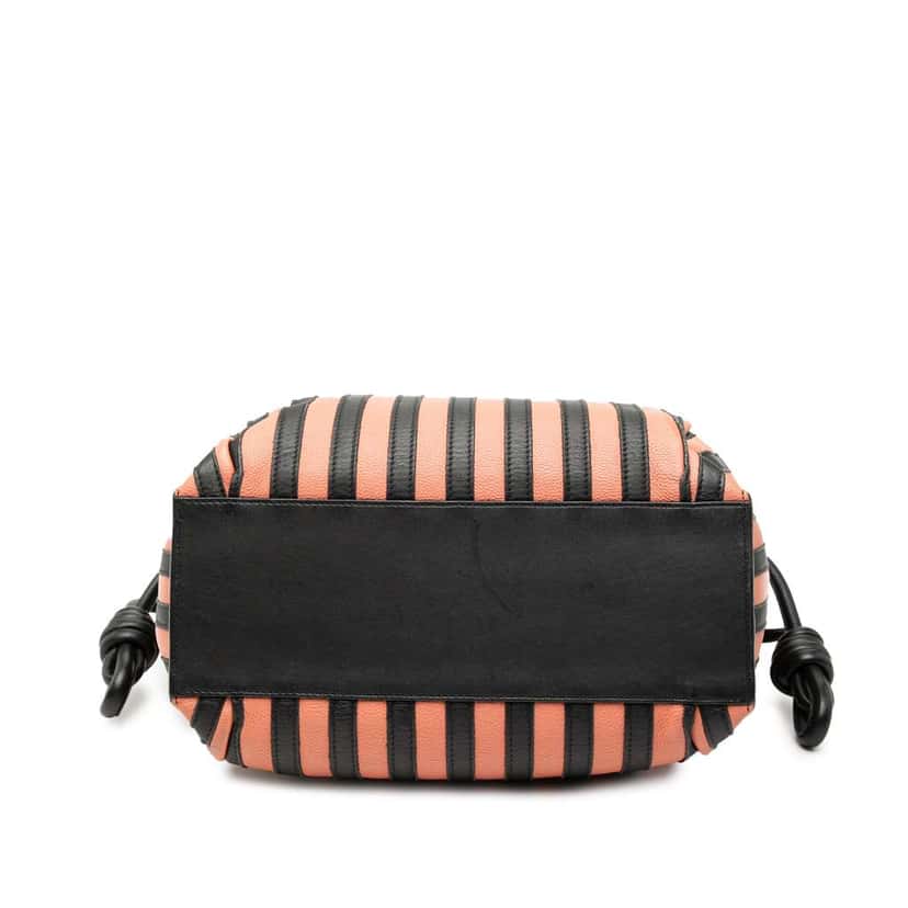 Loewe Leather Grid Flamenco Knot Tote Pink Leather Very good condition - Inside View