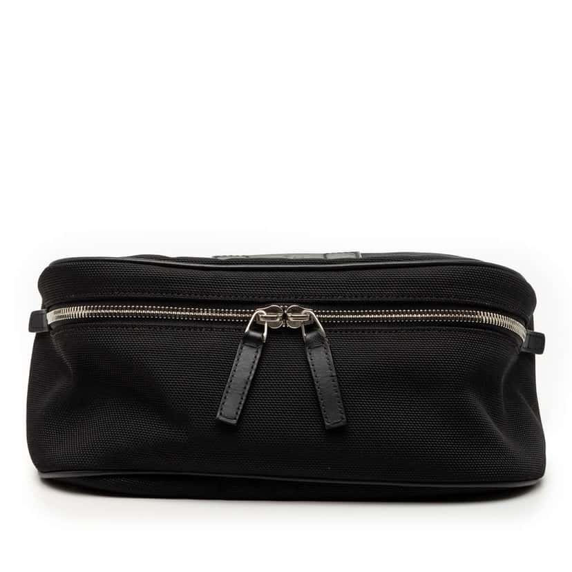 Gucci Nylon Web Belt Bag Black Very good condition - Front View