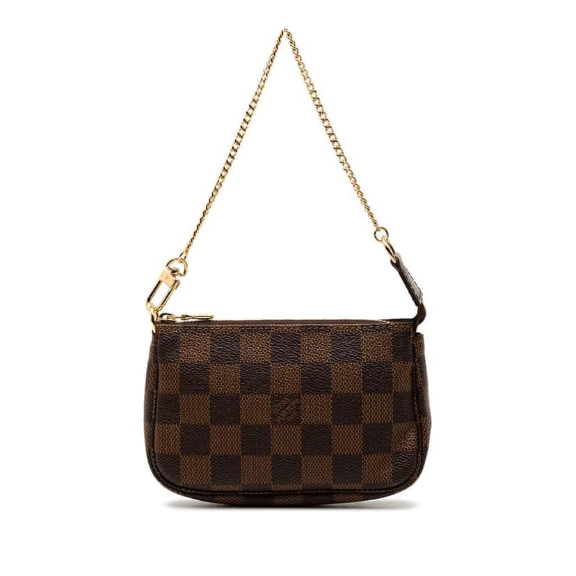 Louis Vuitton Damier Ebene Mini Pochette Accessoires Brown Very good condition - Front View