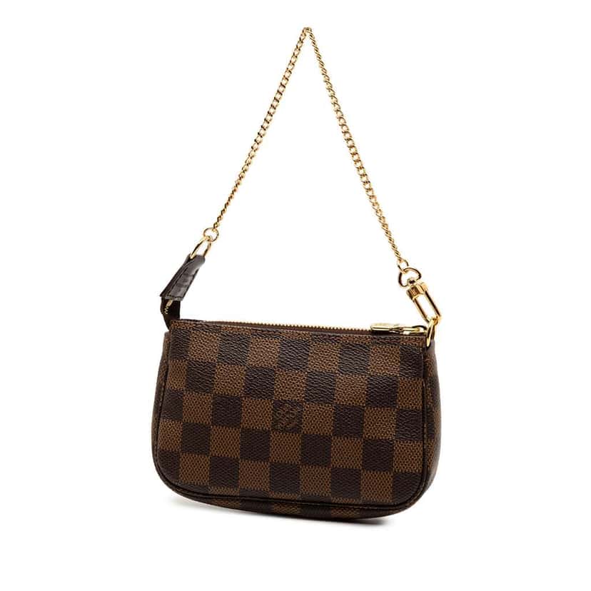 Louis Vuitton Damier Ebene Mini Pochette Accessoires Brown Very good condition - Back View