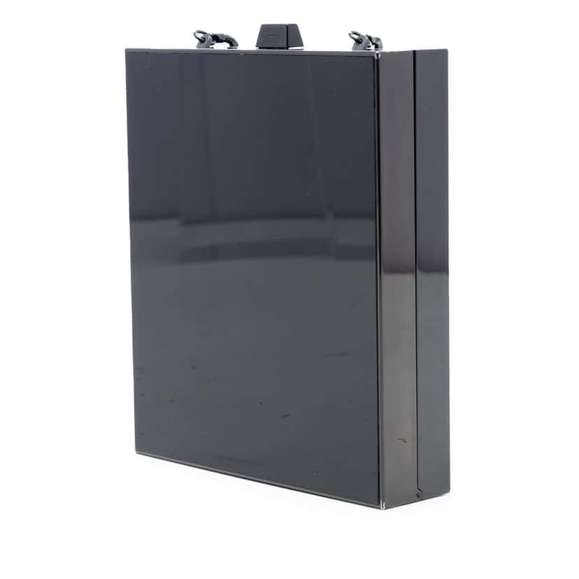 Saint Laurent Acrylic Tuxedo Box Clutch on Chain Black Very good condition - Back View