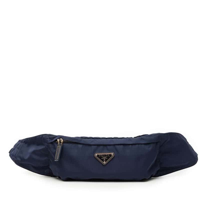 Prada Tessuto Belt Bag Blue Very good condition - Front View