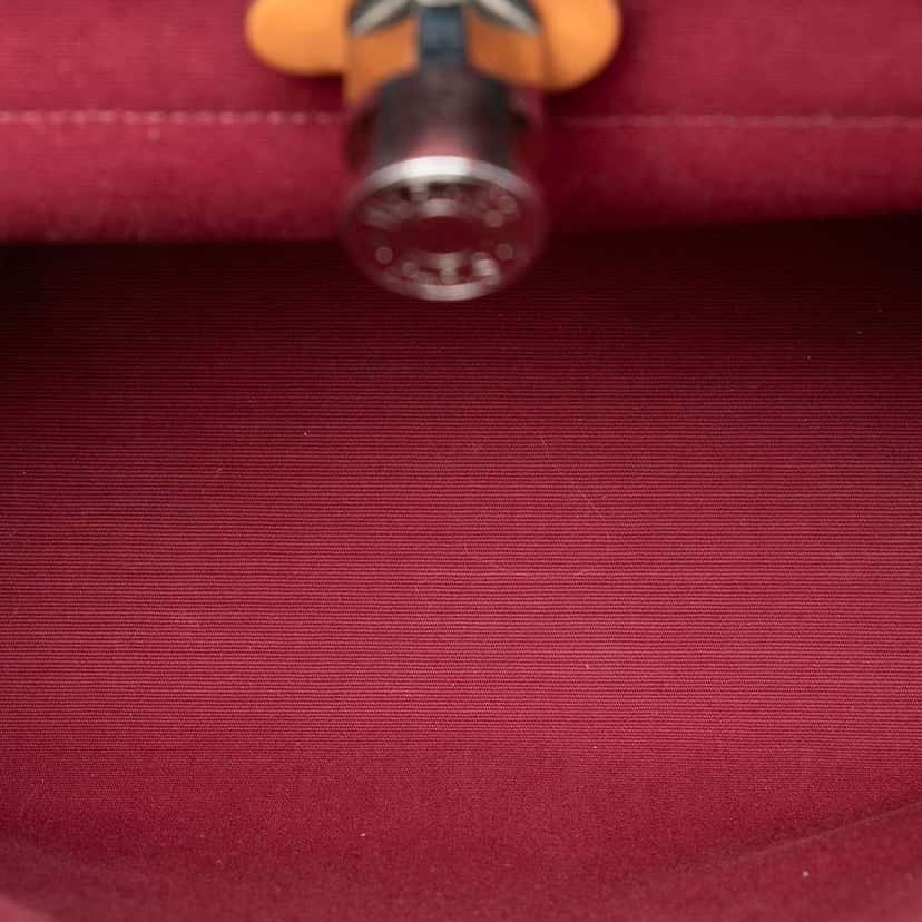 Hermès Toile Herbag Zip 31 Satchel Red Canvas Good condition - Model View