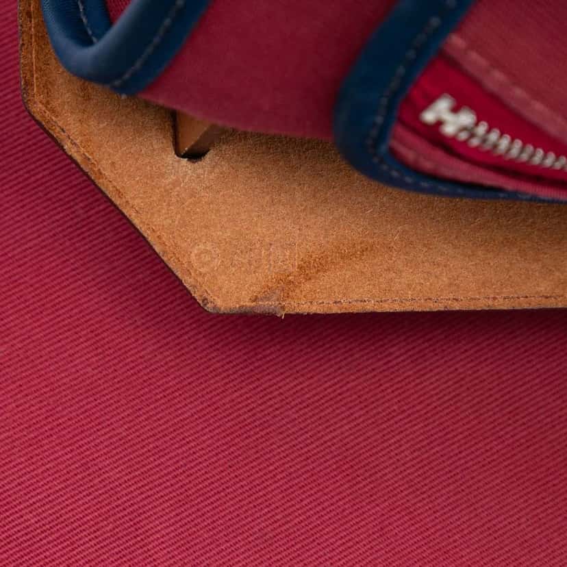 Hermès Toile Herbag Zip 31 Satchel Red Canvas Good condition - Box View