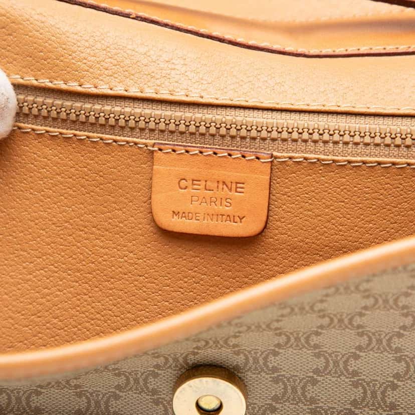 Celine Macadam Coated Canvas Crossbody Brown Canvas Very good condition - Box View