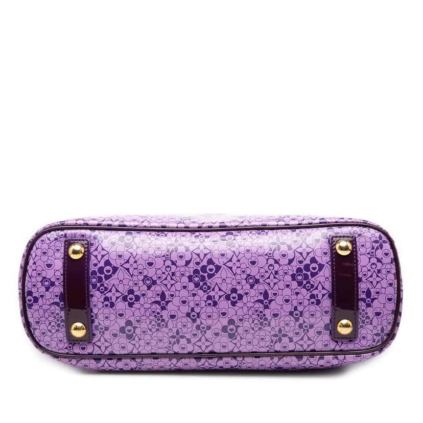 Louis Vuitton Takashi Murakami Coated Canvas Cosmic Blossom Tote PM Purple Canvas Very good condition - Inside View