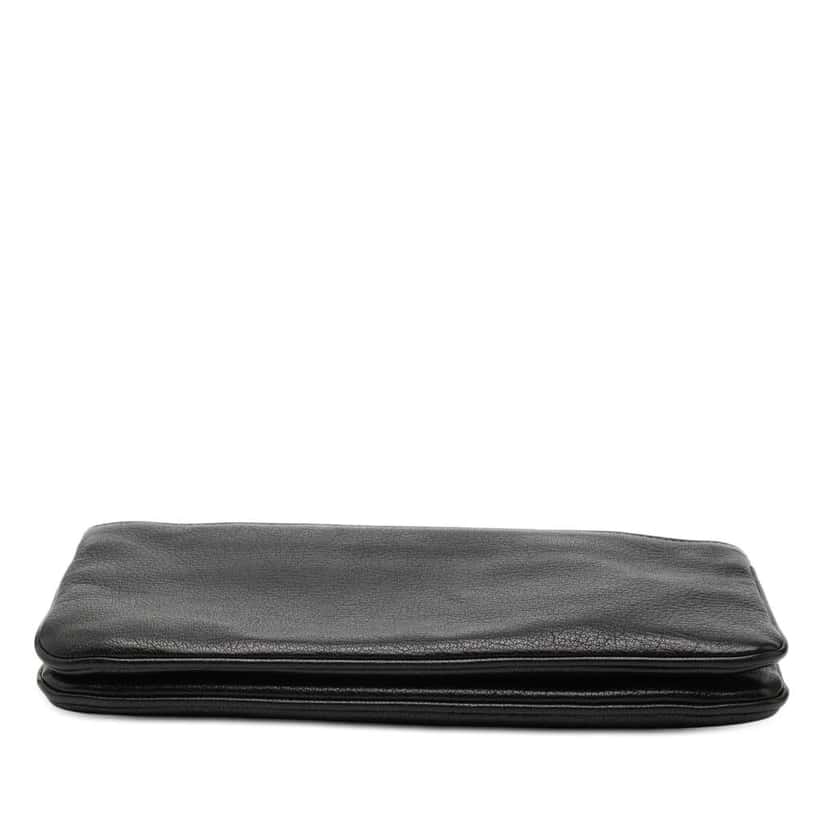 Miu Miu Goatskin Madras Double Zip Crossbody Black Leather Good condition - Inside View