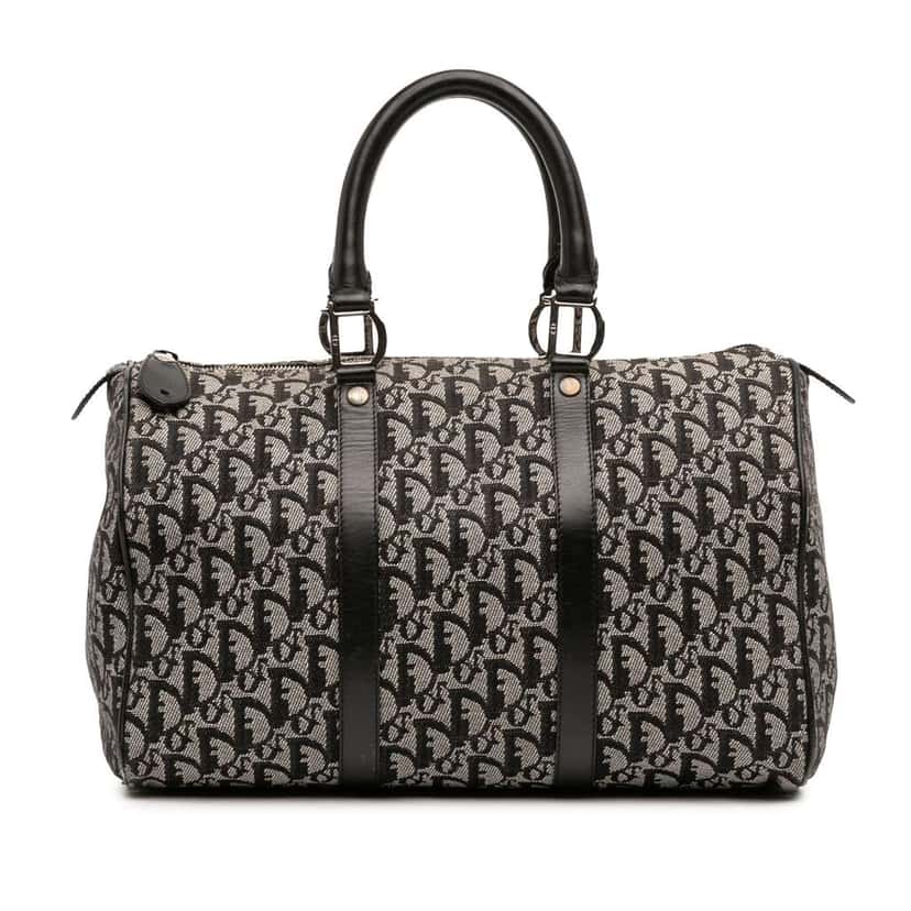 Dior Diorissimo Trotter Canvas Boston Bag Black Canvas Good condition - Front View