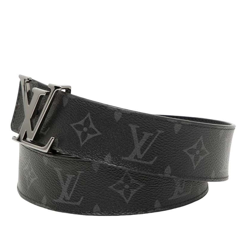 Louis Vuitton Monogram Eclipse LV Initiales Reversible Belt Black Very good condition - Back View