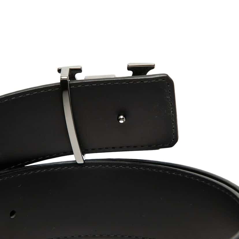 Louis Vuitton Monogram Eclipse LV Initiales Reversible Belt Black Very good condition - Model View