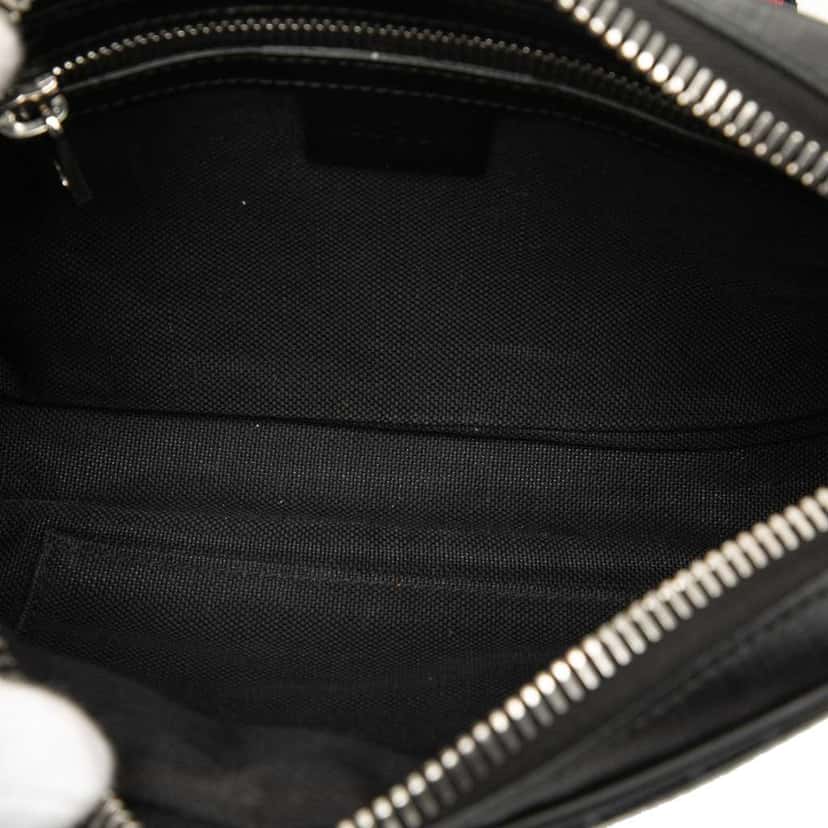 Gucci Small GG Supreme Web Belt Bag Black Canvas Very good condition - Model View