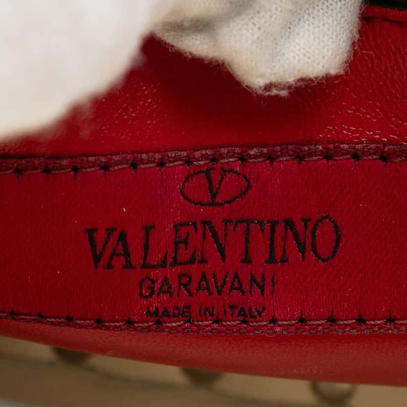 Valentino Medium Lambskin Rockstud Spike Satchel White Leather Good condition - Box View