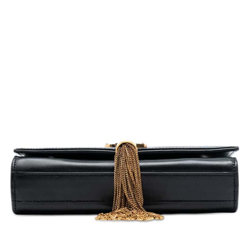 Saint Laurent Small Smooth Calfskin Monogram Kate Tassel Crossbody Black Leather Very good condition - Inside View