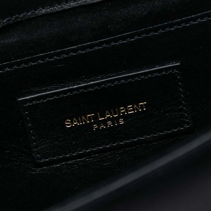 Saint Laurent Small Smooth Calfskin Monogram Kate Tassel Crossbody Black Leather Very good condition - Box View