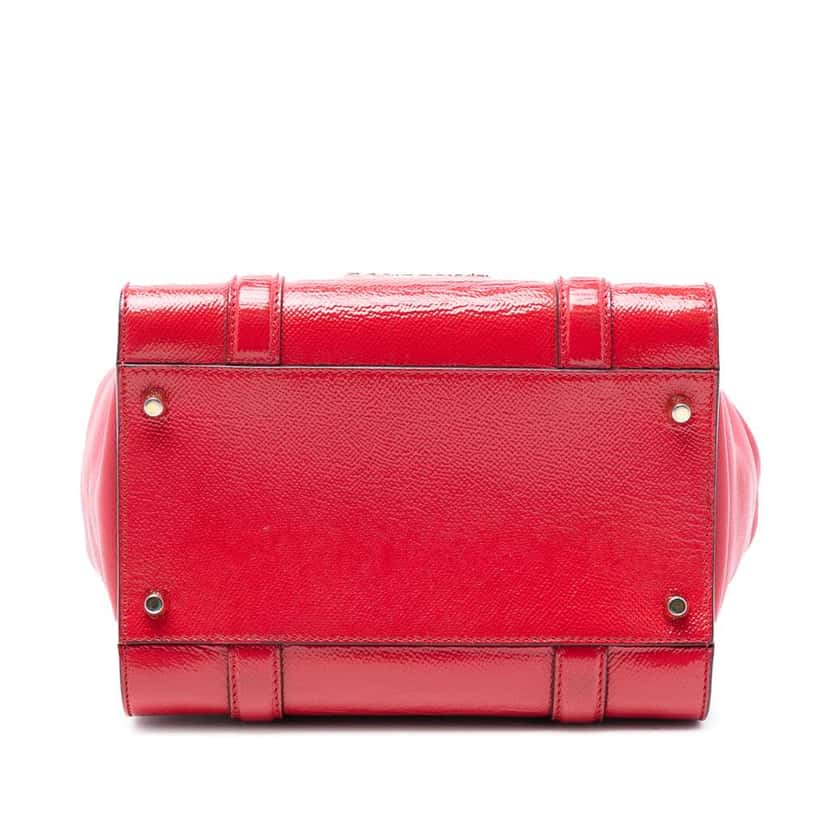 Burberry Small Patent Dinton Satchel Red Leather Very good condition - Inside View