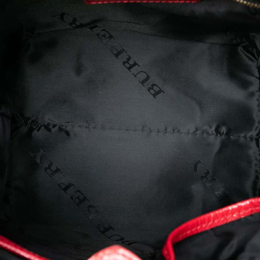 Burberry Small Patent Dinton Satchel Red Leather Very good condition - Model View