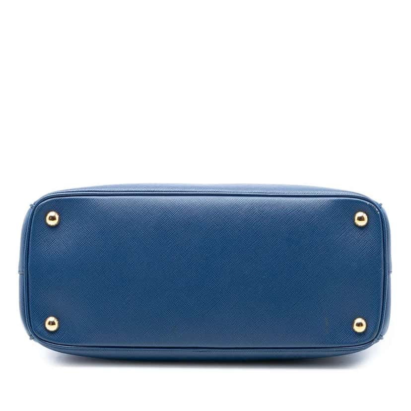 Prada Medium Saffiano Lux Galleria Double Zip Satchel Blue Leather Very good condition - Inside View