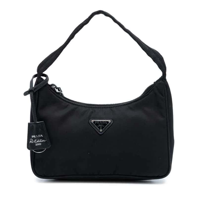 Prada Mini Re Nylon Re Edition 2000 Shoulder Bag Black Very good condition - Front View