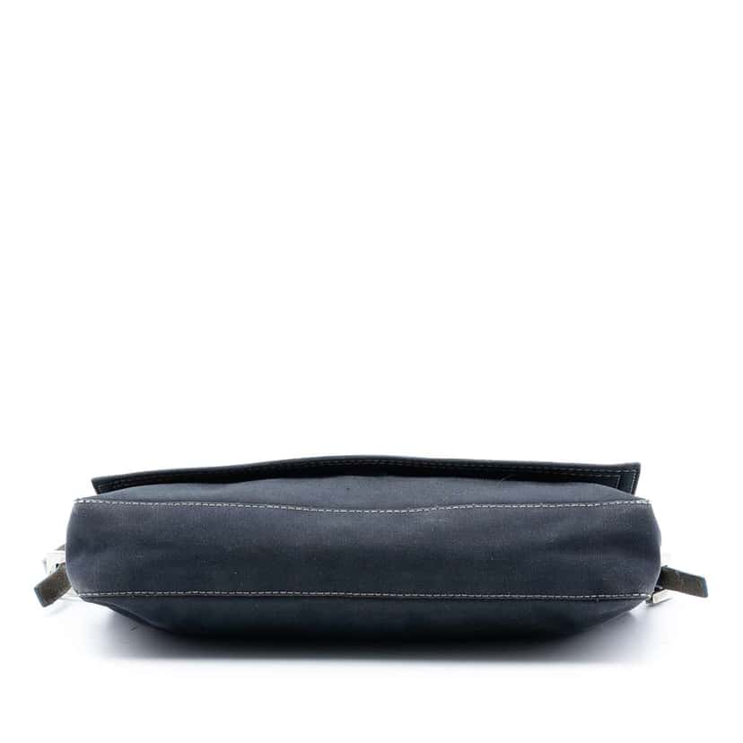 Fendi Canvas FF Marble Baguette Shoulder Bag Blue Canvas Very good condition - Inside View