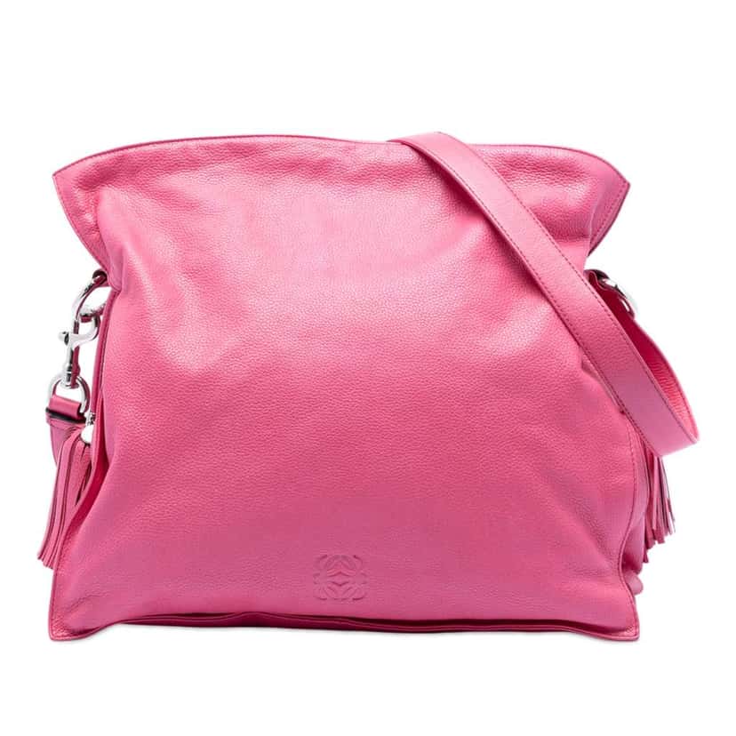 Loewe Nappa Flamenco Tassel Crossbody Pink Leather Very good condition - Front View