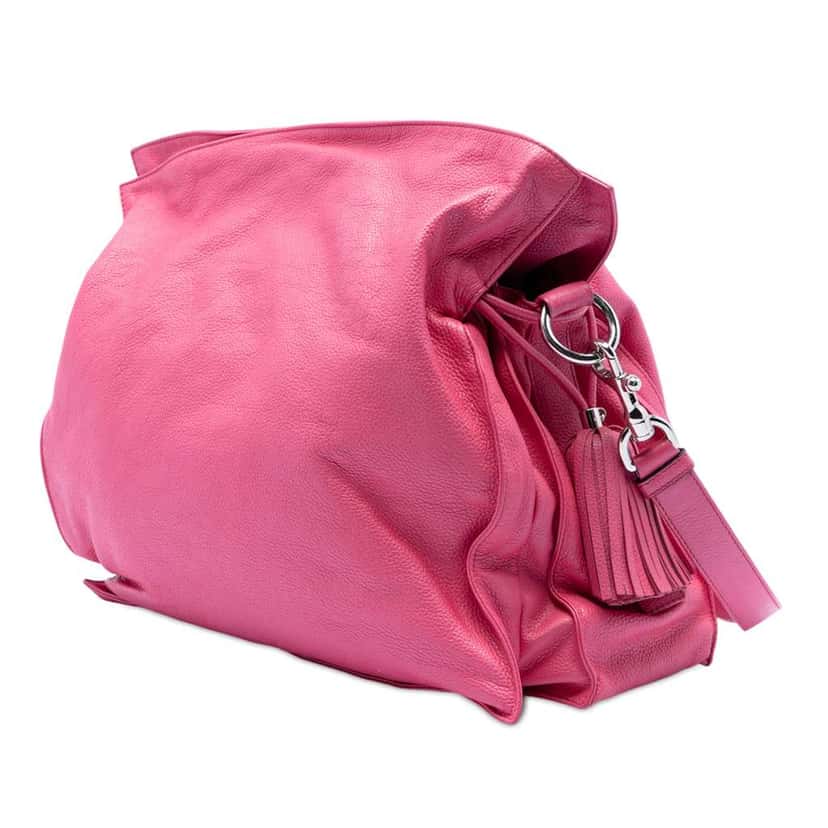 Loewe Nappa Flamenco Tassel Crossbody Pink Leather Very good condition - Back View