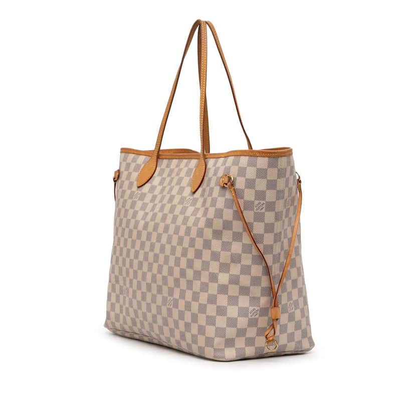 Louis Vuitton Damier Azur Neverfull GM White Very good condition - Back View