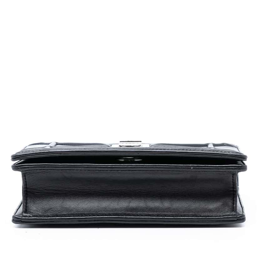 Dior Mini Lambskin Diorama Flap Black Leather Very good condition - Inside View