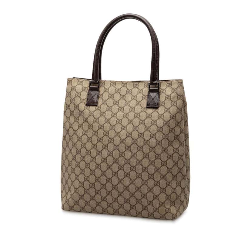 Gucci GG Supreme Tote Brown Canvas Very good condition - Back View