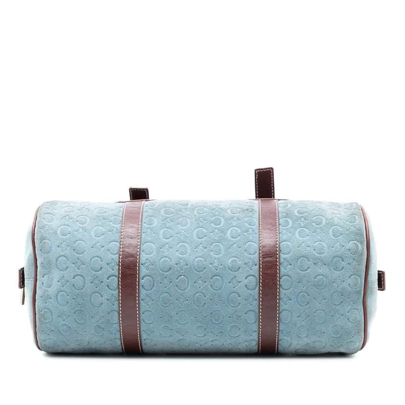 Celine C Macadam Suede Shoulder Bag Blue Leather Very good condition - Inside View