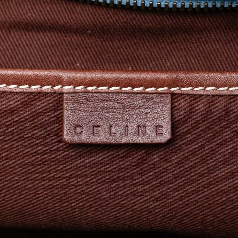 Celine C Macadam Suede Shoulder Bag Blue Leather Very good condition - Box View