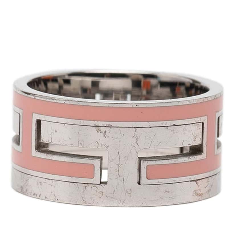 Hermès Sterling Silver Enamel Move H Ring Silver Silver Fair condition - Inside View
