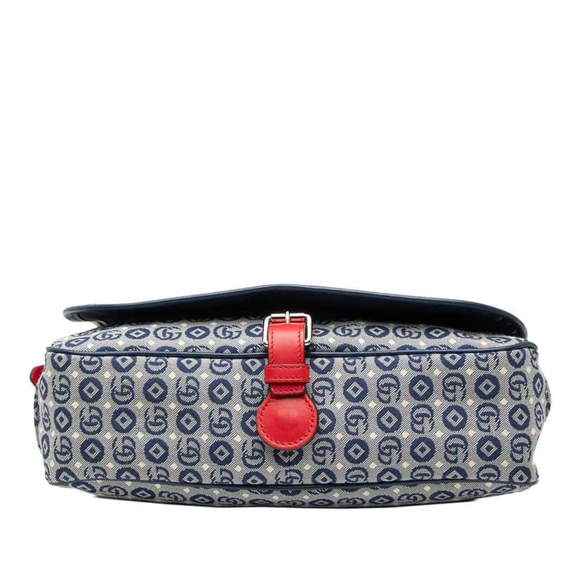 Gucci Kids GG Canvas Star Messenger Bag Blue Canvas Very good condition - Inside View