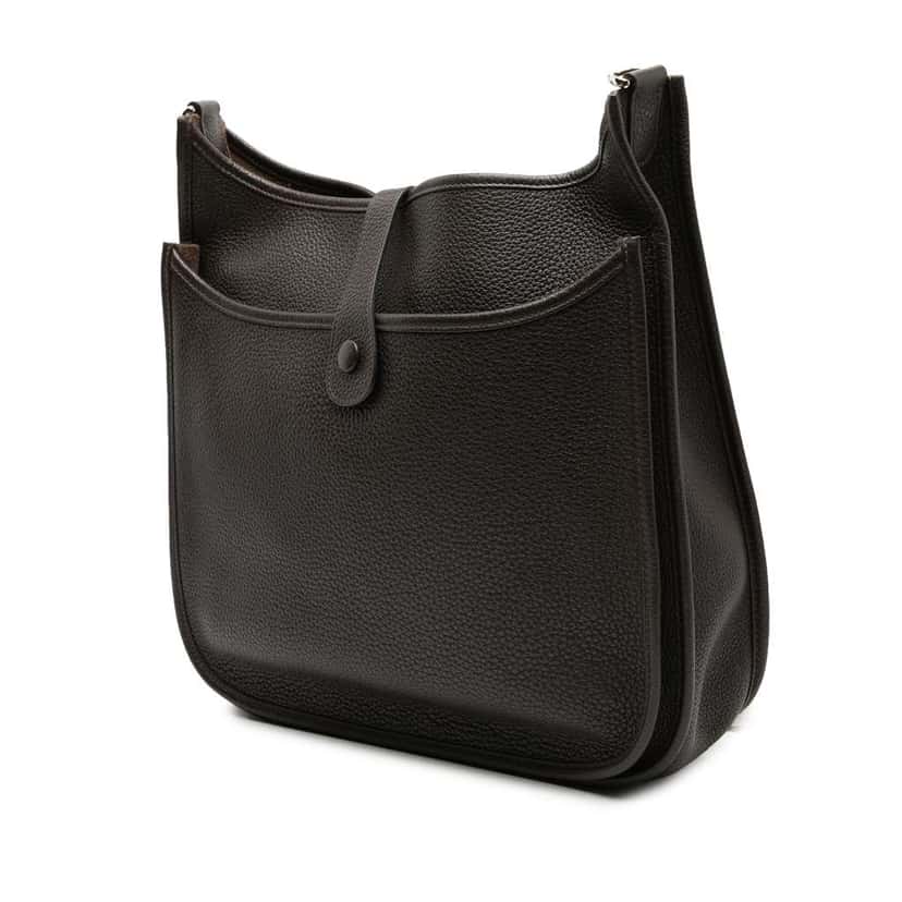 Hermès Clemence Evelyne III PM Brown Leather Good condition - Back View